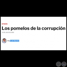 LOS POMELOS DE LA CORRUPCIN - Por LUIS BAREIRO - Domingo, 12 de Julio de 2020